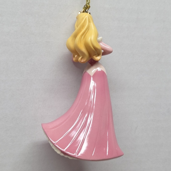 Lenox Disney Aurora Sleeping Beauty Pink Porcelain Christmas Ornament - Picture 2 of 9